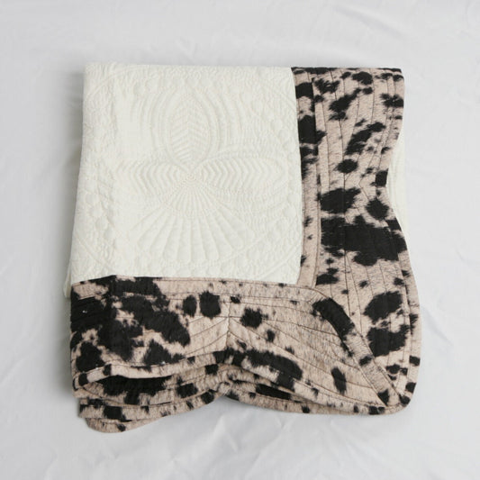 Brown Cow Print Quilt