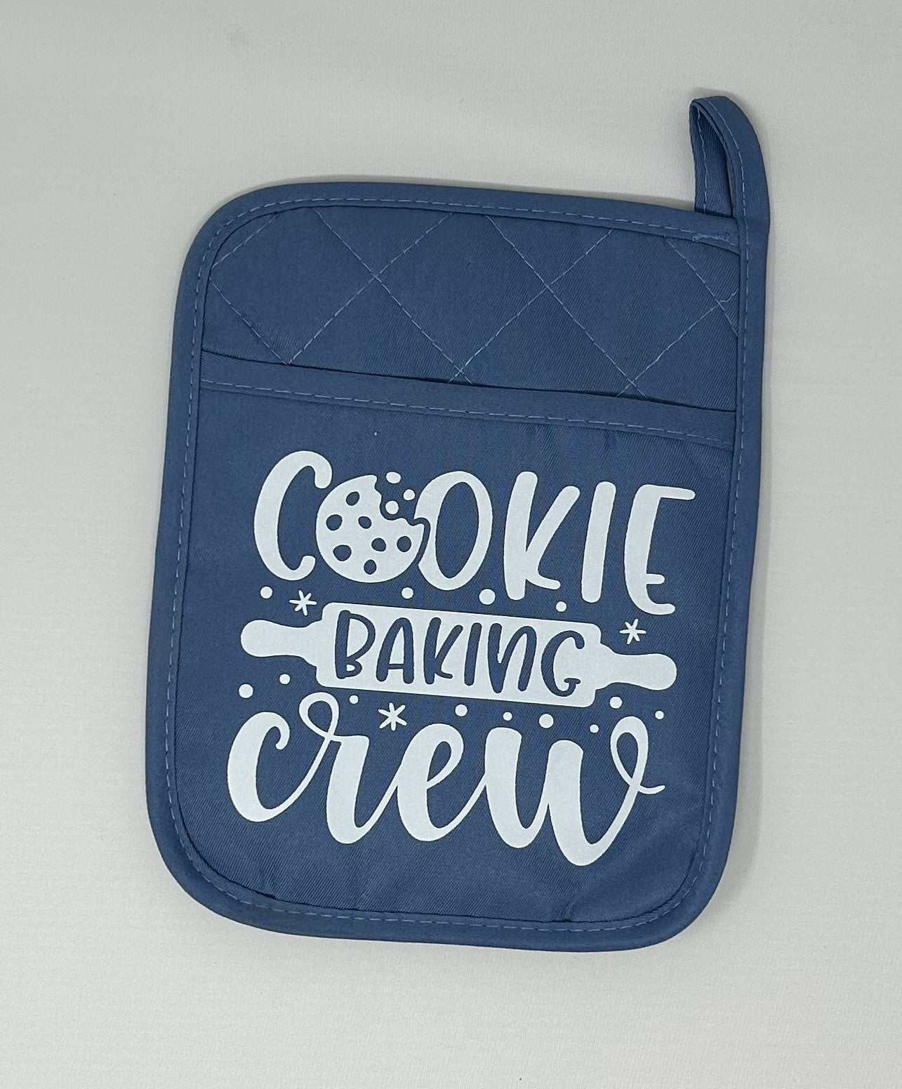 Potholder Mitt, 8.5x6.75 in. - Cookie Baking Crew -Red, Slate Blue, Black