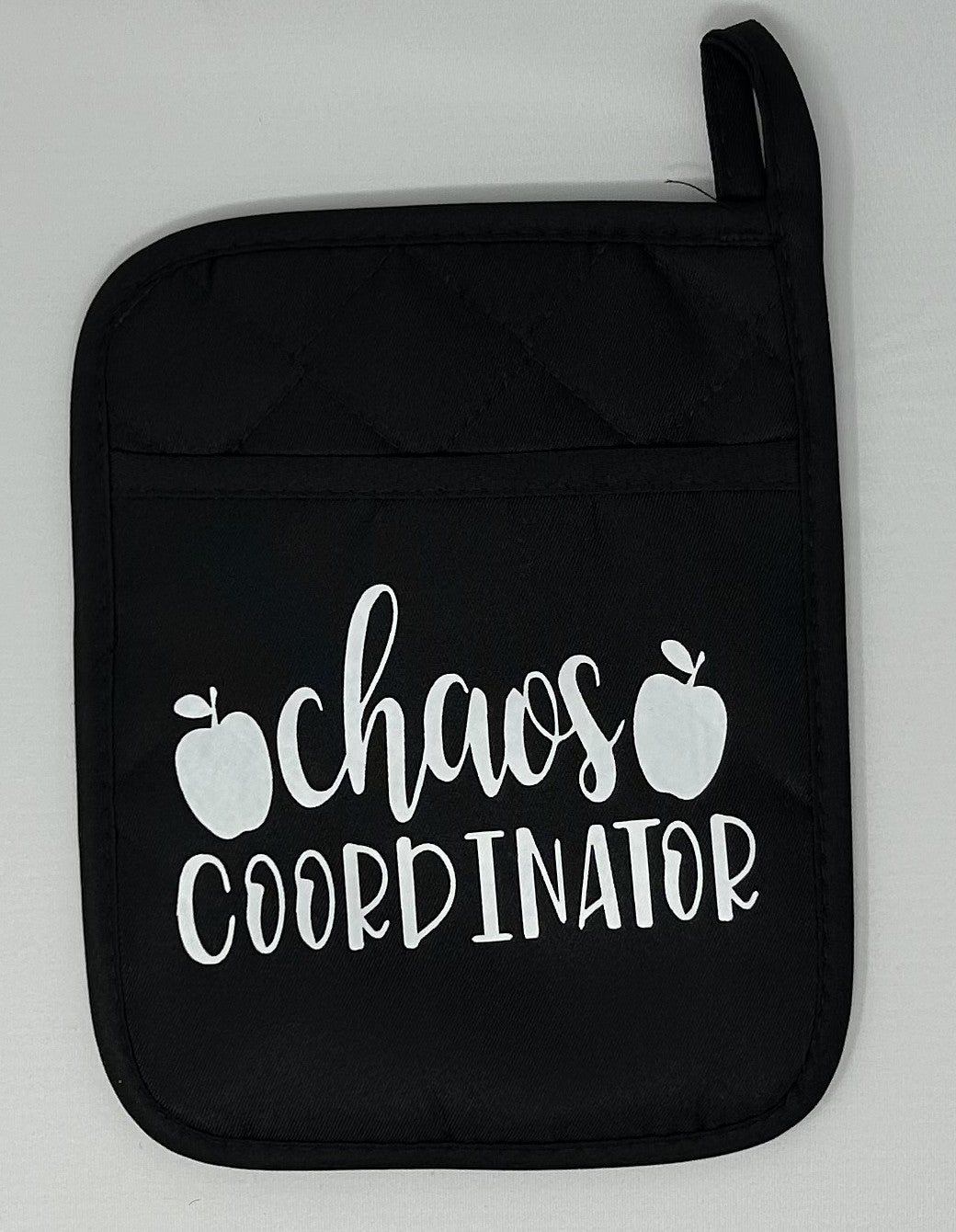 Potholder Mitt, 8.5x6.75 in. - Choas Coordinator - Black and Slate Blue