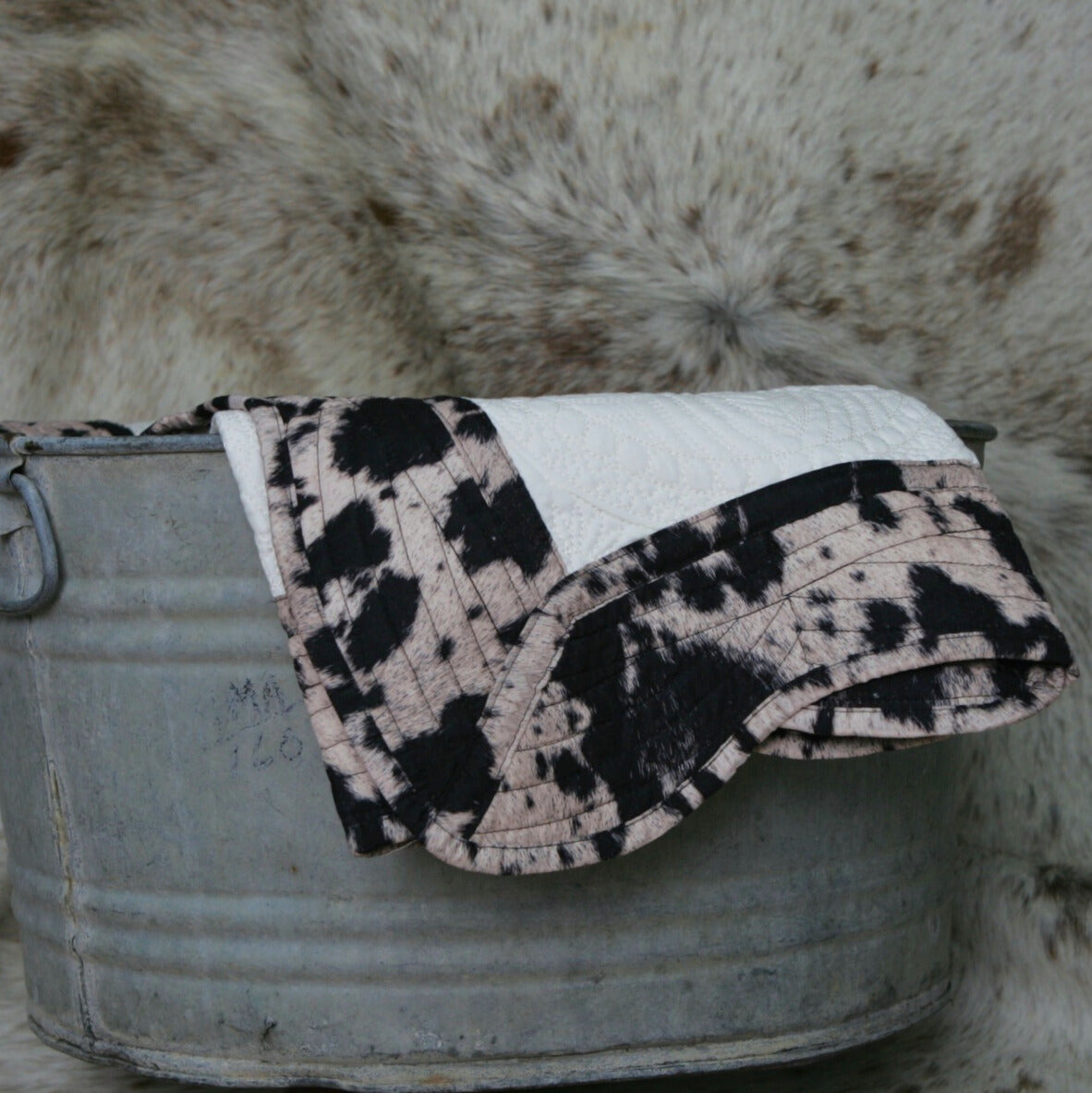 Brown Cow Print Quilt