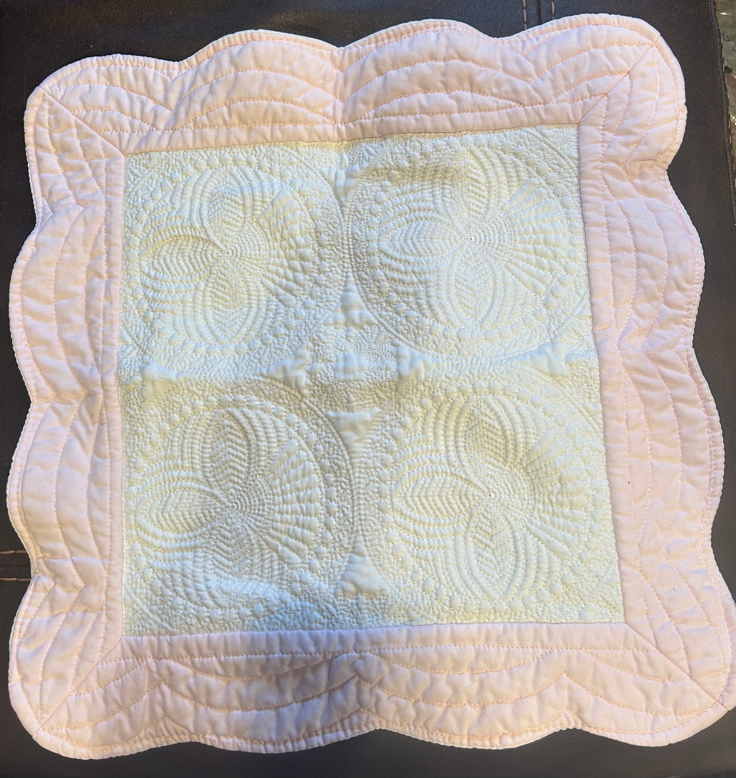 Heirloom 18x18 zippered pillow case Pink Trim