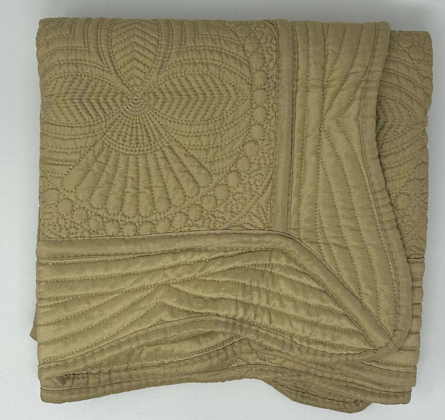 Heirloom Baby Quilt Khaki Solid